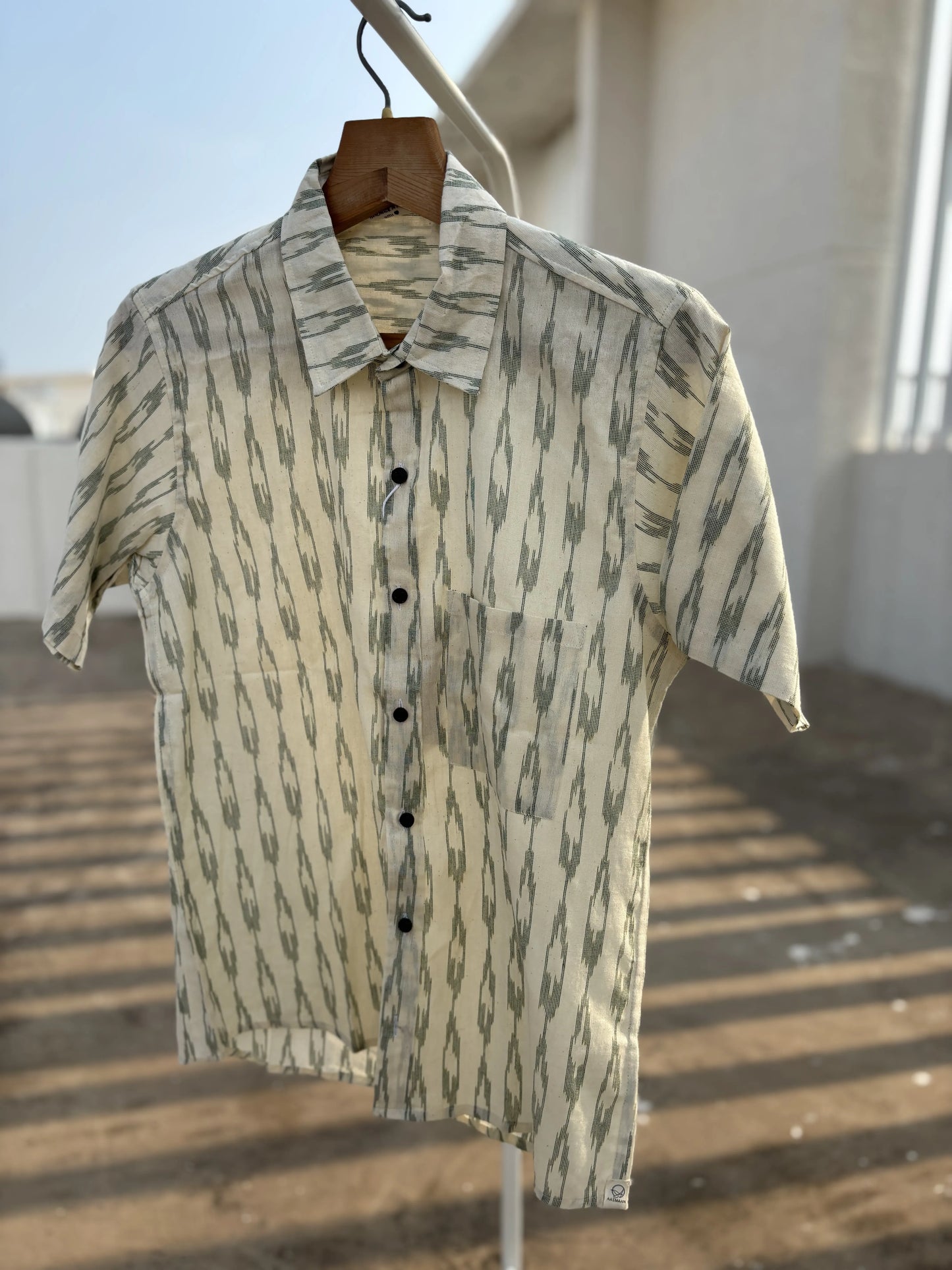 Off-White Ikat Cotton Shirt for Men