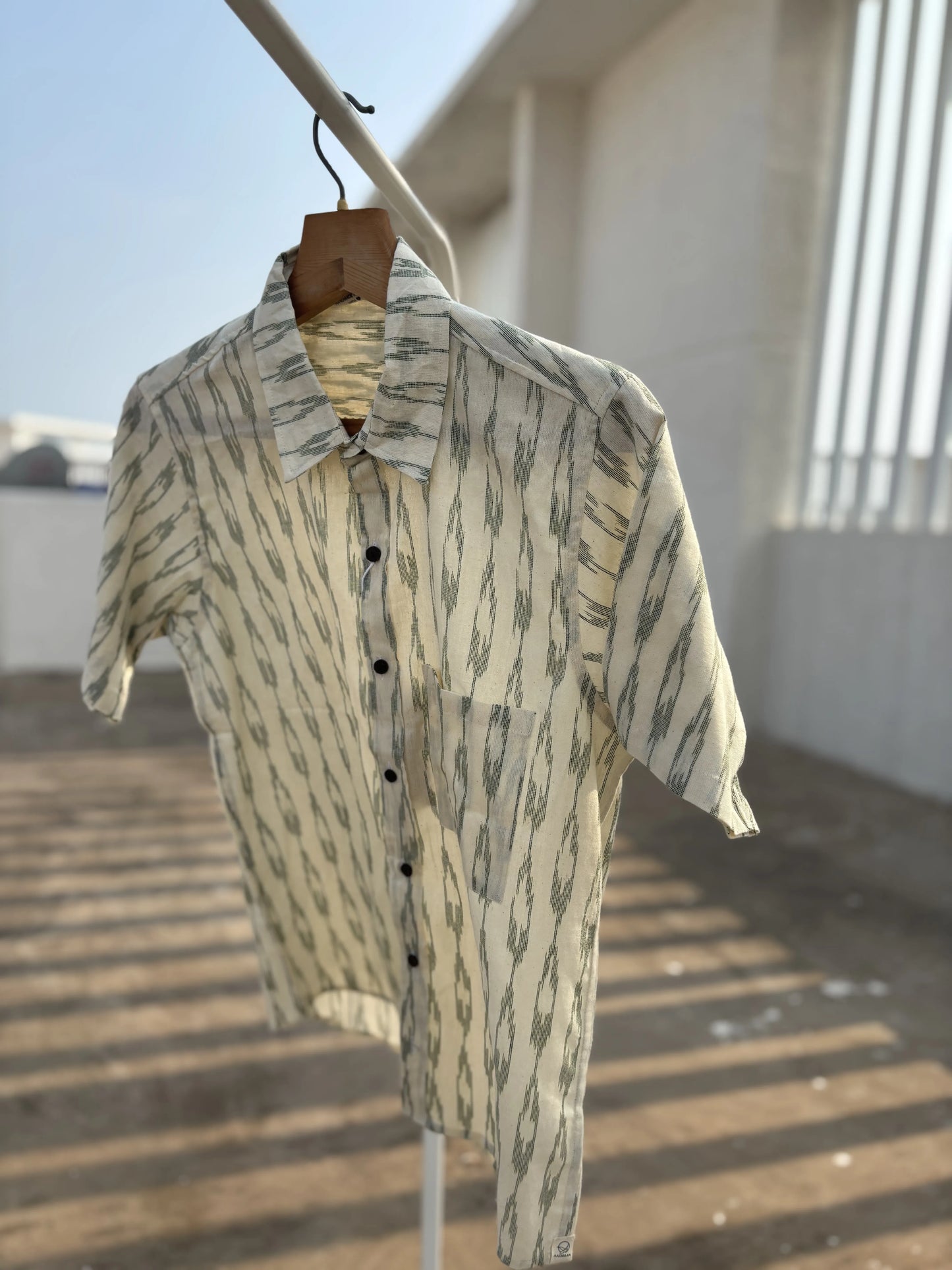 Off-White Ikat Cotton Shirt for Men