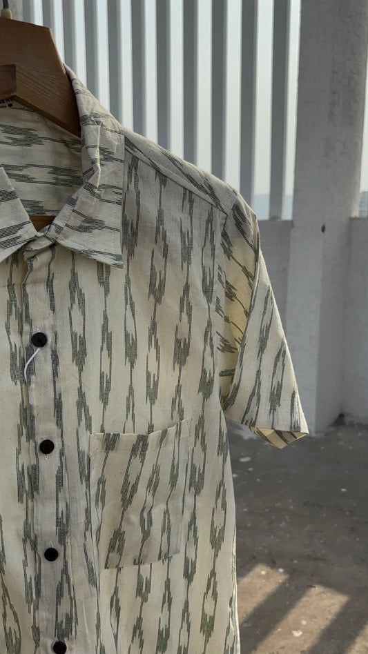Off-White Ikat Cotton Shirt for Men