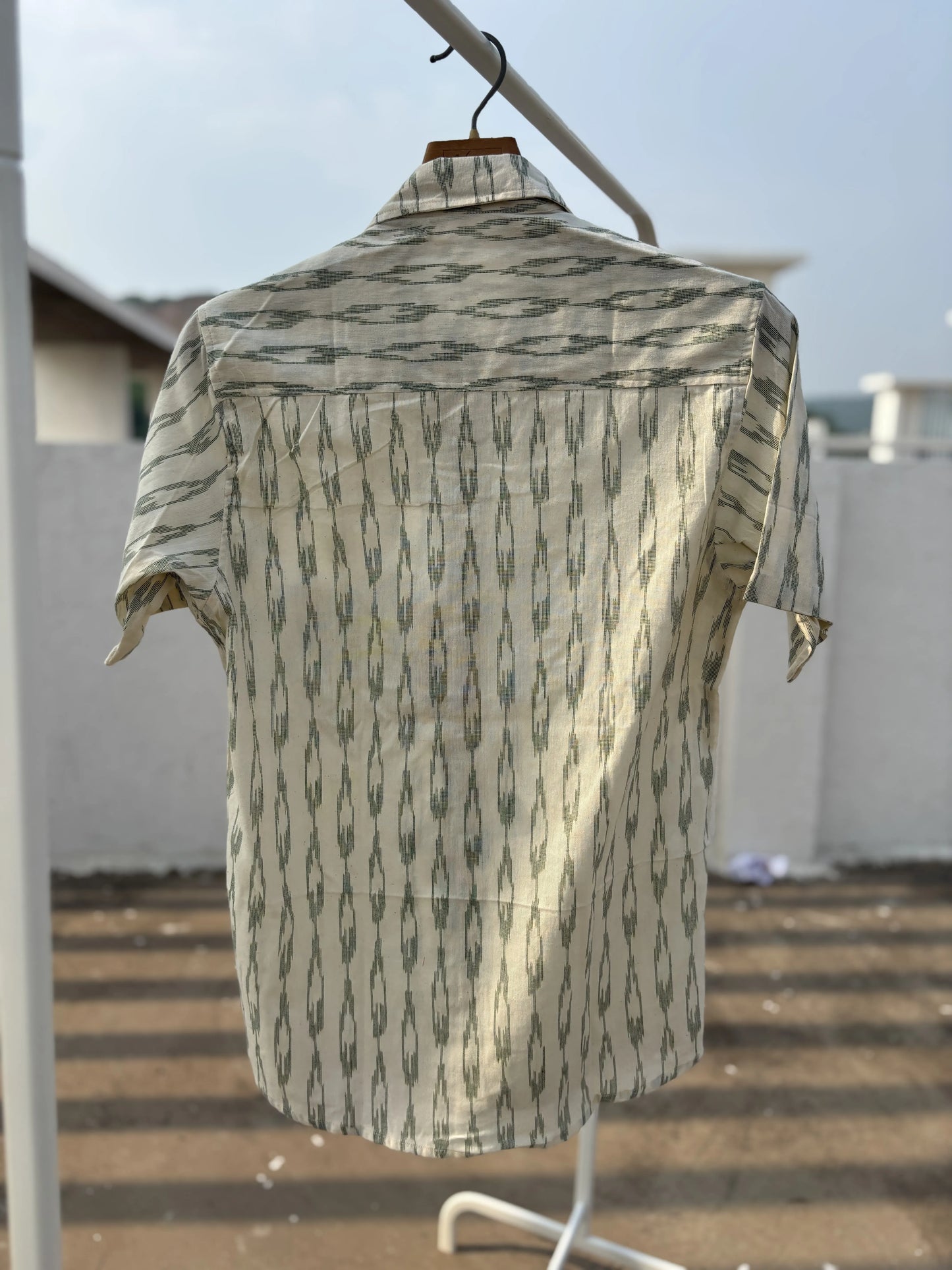 Off-White Ikat Cotton Shirt for Men